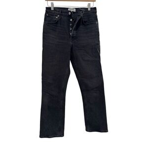 A1. Agolde Washed Black Denim Women’s Jeans Button Fly